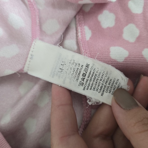 Kate Spade Sweater Womens Large Pink White Polka Dot Pullover Crewneck Soft Top - Picture 4 of 10